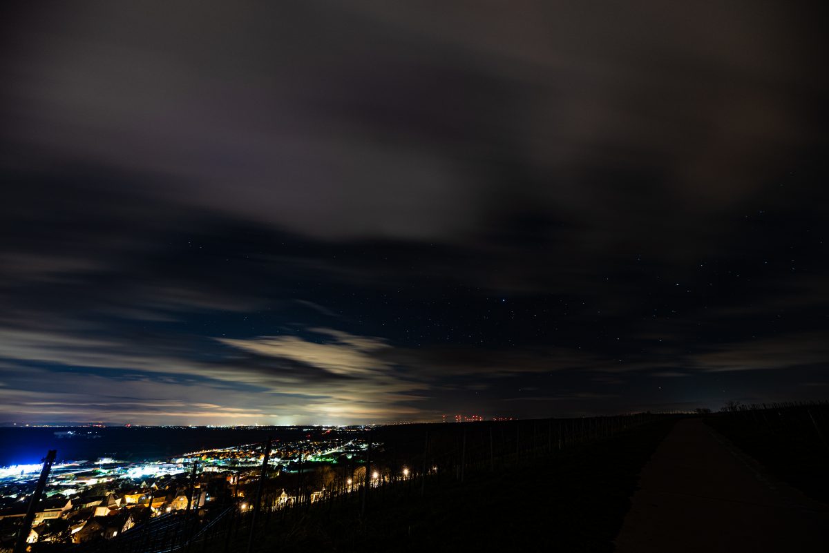 Sternehimmel Richtung Worms. (Foto: Andreas Lerg)